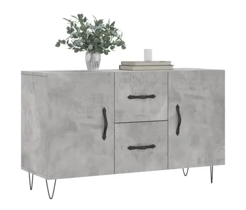 Kumode, Betona Pelēka, 100X36X60 Cm, Inženierijas Koks Vidaxl