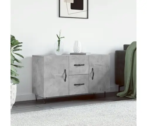 Kumode, Betona Pelēka, 100X36X60 Cm, Inženierijas Koks Vidaxl