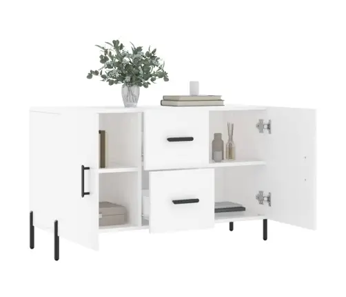 Kumode, Balta, 100X36X60 Cm, Inženierijas Koks Vidaxl