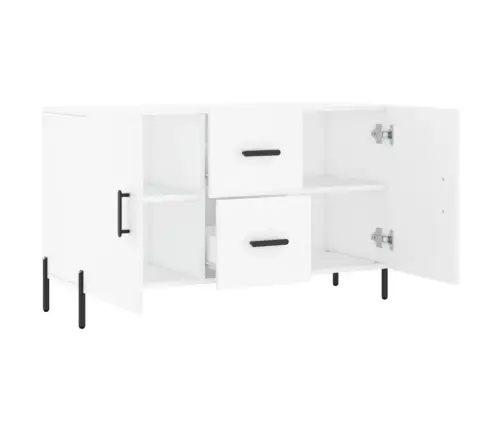 Kumode, Balta, 100X36X60 Cm, Inženierijas Koks Vidaxl