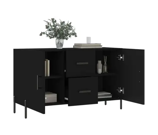 Kumode, Melna, 100X36X60 Cm, Inženierijas Koks Vidaxl