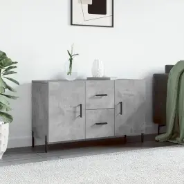 Kumode, Betona Pelēka, 100X36X60 Cm, Inženierijas Koks Vidaxl