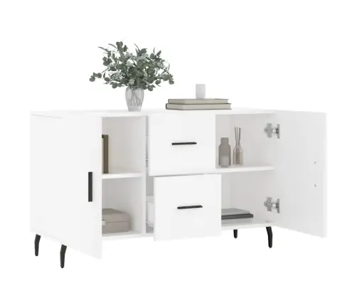 Kumode, Balta, 100X36X60 Cm, Inženierijas Koks Vidaxl