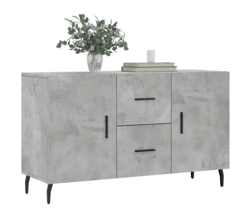 Kumode, Betona Pelēka, 100X36X60 Cm, Inženierijas Koks Vidaxl