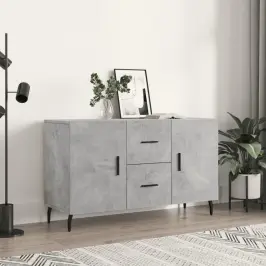Kumode, Betona Pelēka, 100X36X60 Cm, Inženierijas Koks Vidaxl