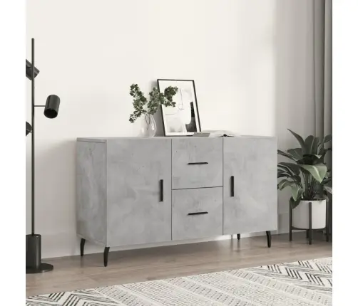 Kumode, Betona Pelēka, 100X36X60 Cm, Inženierijas Koks Vidaxl