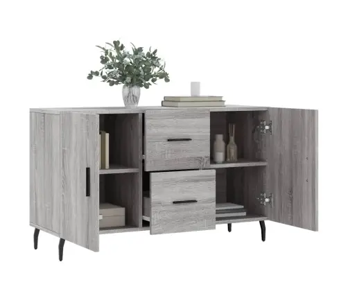 Šoninė Spintelė, Pilka Ąžuolo, 100X36X60cm Apdirbta Mediena