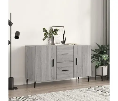 Šoninė Spintelė, Pilka Ąžuolo, 100X36X60cm Apdirbta Mediena