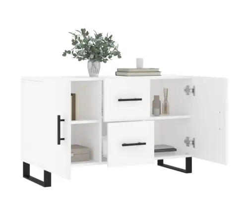 Kumode, Balta, 100X36X60 Cm, Inženierijas Koks Vidaxl