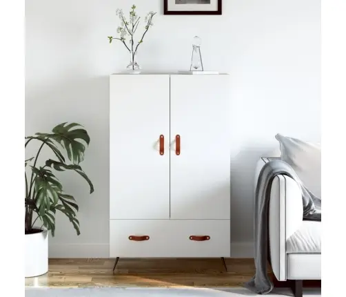 Augstais Skapītis, Balts, 69,5X31X115 Cm, Inženierijas Koks Vidaxl