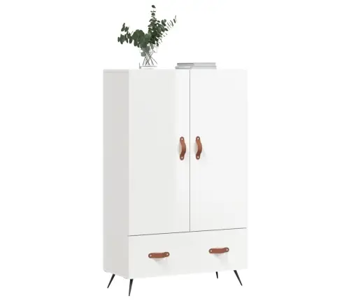 Augstais Skapis, Spīdīgi Balts, 69,5X31X115Cm Inženierijas Koks Vidaxl