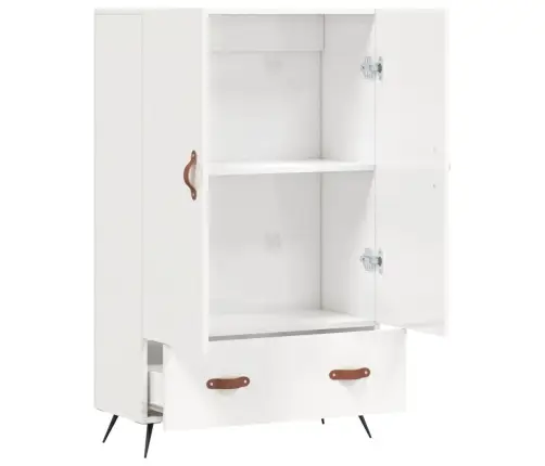 Augstais Skapis, Spīdīgi Balts, 69,5X31X115Cm Inženierijas Koks Vidaxl