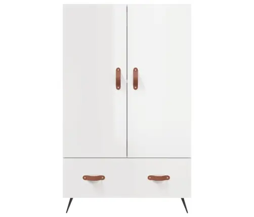 Augstais Skapis, Spīdīgi Balts, 69,5X31X115Cm Inženierijas Koks Vidaxl