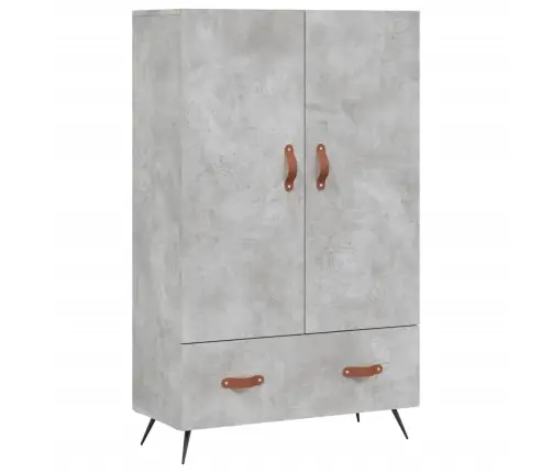 Komoda, Betono Pilkos Spalvos, 69,5X31X115cm Apdirbta Mediena