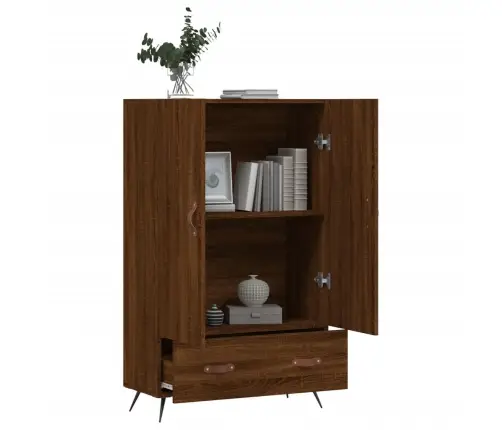 Komoda, Rudos Ąžuolo Spalvos, 69,5X31X115cm Apdirbta Mediena