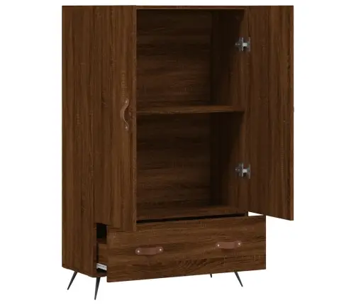 Komoda, Rudos Ąžuolo Spalvos, 69,5X31X115cm Apdirbta Mediena