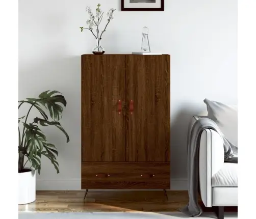 Komoda, Rudos Ąžuolo Spalvos, 69,5X31X115cm Apdirbta Mediena