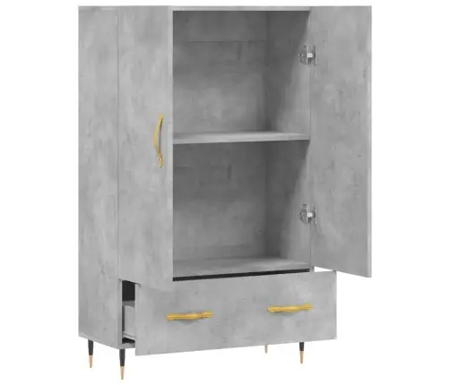 Kõrge Kapp, Betoonhall, 69,5 X 31 X 115 cm Tehispuit