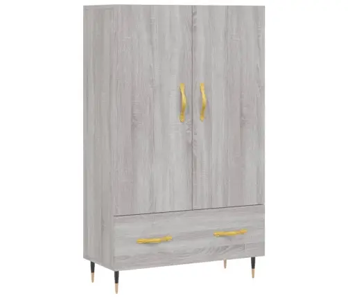 Komoda, Pilkos Ąžuolo Spalvos, 69,5X31X115cm Apdirbta Mediena