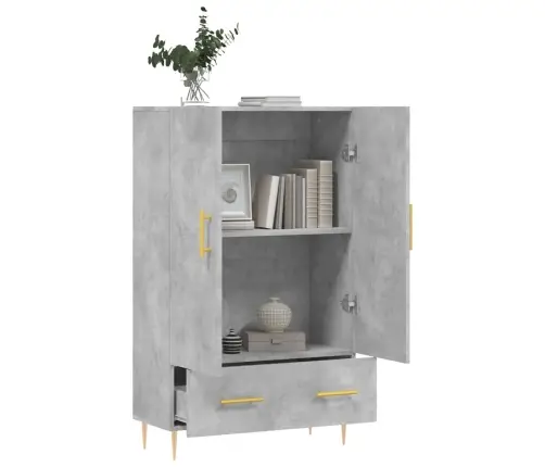 Kõrge Kapp, Betoonhall, 69,5 X 31 X 115 cm Tehispuit