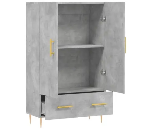 Kõrge Kapp, Betoonhall, 69,5 X 31 X 115 cm Tehispuit