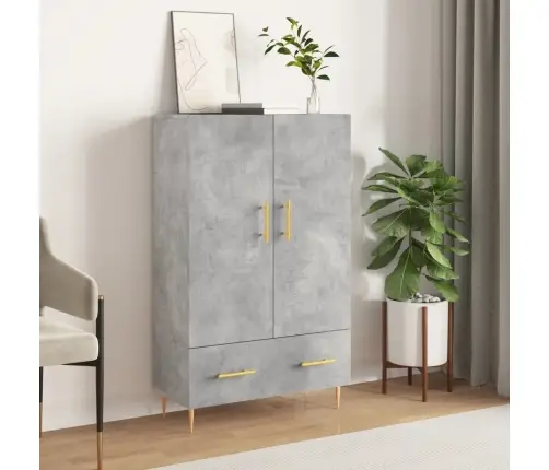 Kõrge Kapp, Betoonhall, 69,5 X 31 X 115 cm Tehispuit