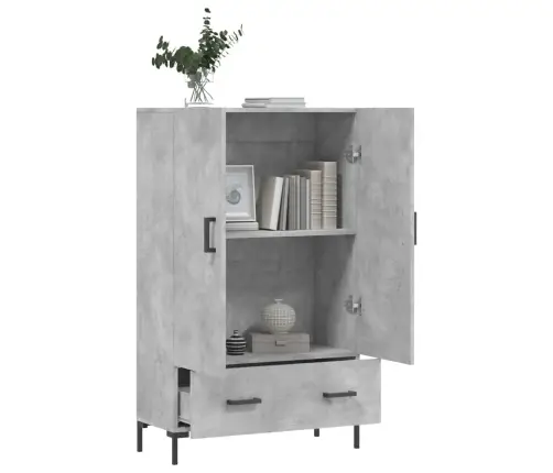 Augstais Skapītis, Pelēks, 69,5X31X115 Cm, Inženierijas Koks Vidaxl