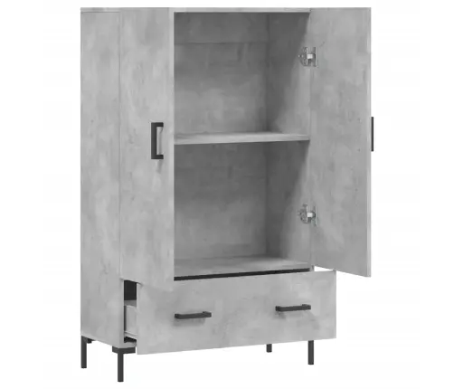 Augstais Skapītis, Pelēks, 69,5X31X115 Cm, Inženierijas Koks Vidaxl