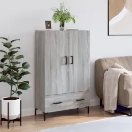 Augstais Skapītis, Pelēks, 69,5X31X115 Cm, Inženierijas Koks Vidaxl