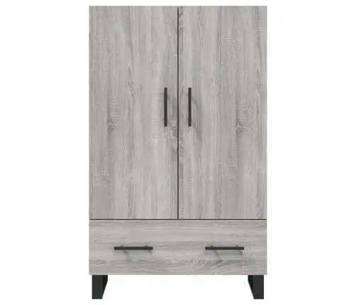 Komoda, Pilkos Ąžuolo Spalvos, 69,5X31X115cm Apdirbta Mediena