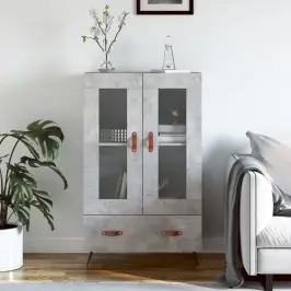 Augstais Skapītis, Pelēks, 69,5X31X115 Cm, Inženierijas Koks Vidaxl