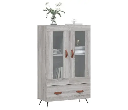 Augstais Skapītis, Pelēks, 69,5X31X115 Cm, Inženierijas Koks Vidaxl