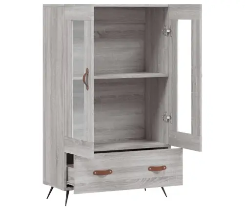 Augstais Skapītis, Pelēks, 69,5X31X115 Cm, Inženierijas Koks Vidaxl