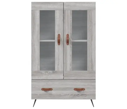 Augstais Skapītis, Pelēks, 69,5X31X115 Cm, Inženierijas Koks Vidaxl