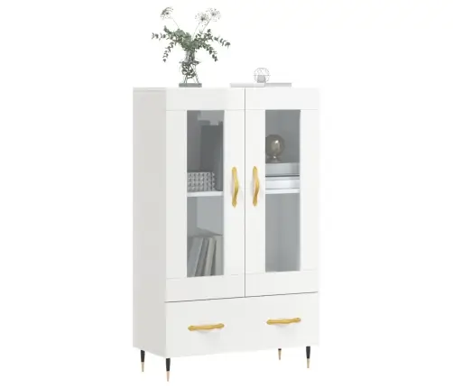 Augstais Skapis, Spīdīgi Balts, 69,5X31X115Cm Inženierijas Koks Vidaxl