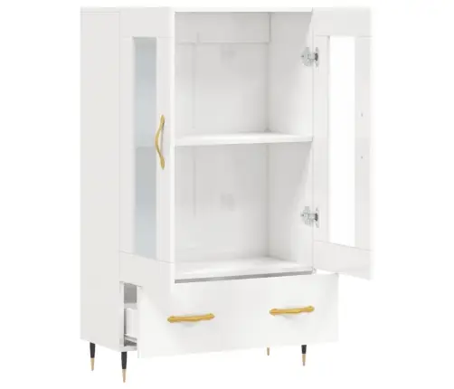 Augstais Skapis, Spīdīgi Balts, 69,5X31X115Cm Inženierijas Koks Vidaxl