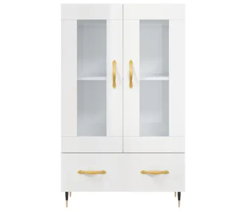 Augstais Skapis, Spīdīgi Balts, 69,5X31X115Cm Inženierijas Koks Vidaxl