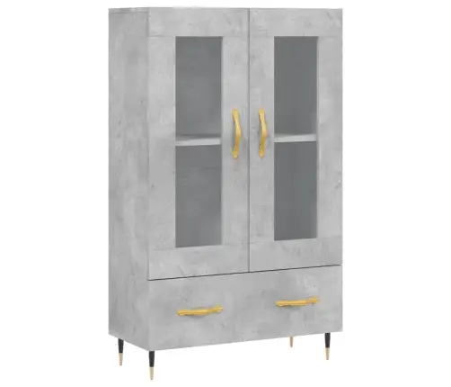 Augstais Skapītis, Pelēks, 69,5X31X115 Cm, Inženierijas Koks Vidaxl