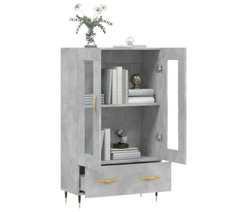 Augstais Skapītis, Pelēks, 69,5X31X115 Cm, Inženierijas Koks Vidaxl