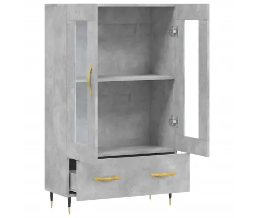 Augstais Skapītis, Pelēks, 69,5X31X115 Cm, Inženierijas Koks Vidaxl