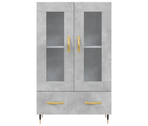 Augstais Skapītis, Pelēks, 69,5X31X115 Cm, Inženierijas Koks Vidaxl