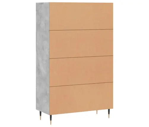 Augstais Skapītis, Pelēks, 69,5X31X115 Cm, Inženierijas Koks Vidaxl