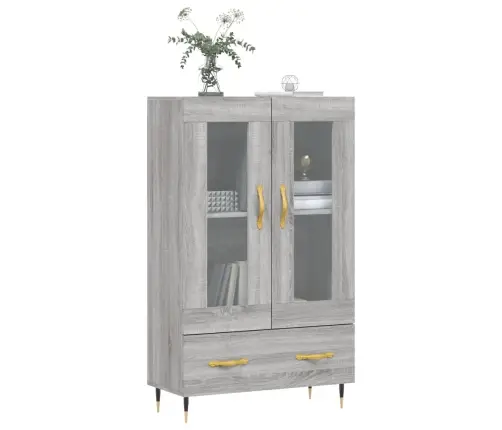 Komoda, Pilkos Ąžuolo Spalvos, 69,5X31X115cm Apdirbta Mediena