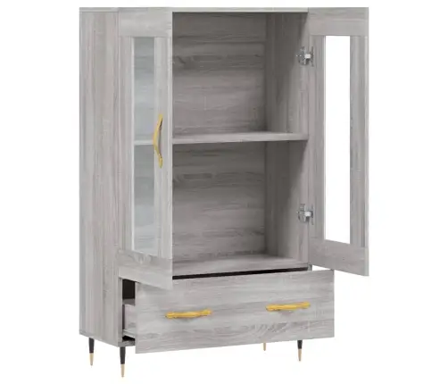 Komoda, Pilkos Ąžuolo Spalvos, 69,5X31X115cm Apdirbta Mediena