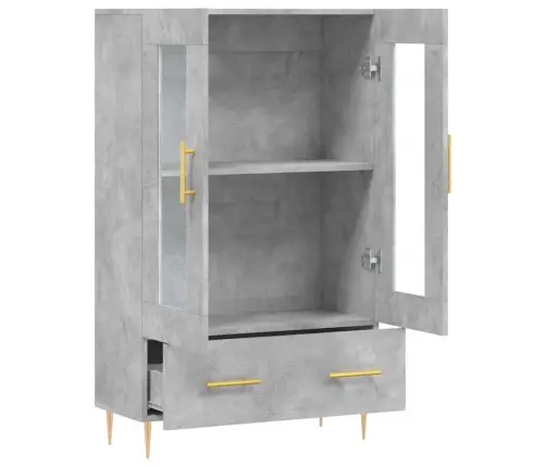 Kõrge Kapp, Betoonhall, 69,5 X 31 X 115 cm Tehispuit Kõrge Kapp, Betoonhall, 69,5 X 31 X 115 cm Tehispuit