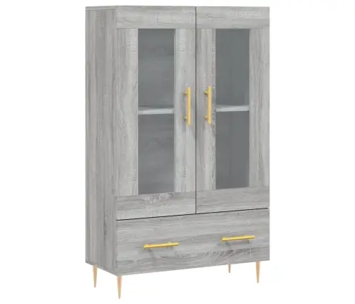 Augstais Skapītis, Pelēks, 69,5X31X115 Cm, Inženierijas Koks Vidaxl