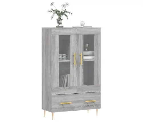 Augstais Skapītis, Pelēks, 69,5X31X115 Cm, Inženierijas Koks Vidaxl