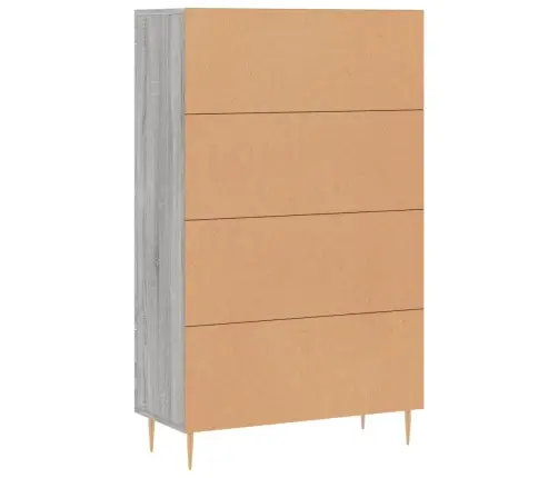 Augstais Skapītis, Pelēks, 69,5X31X115 Cm, Inženierijas Koks Vidaxl