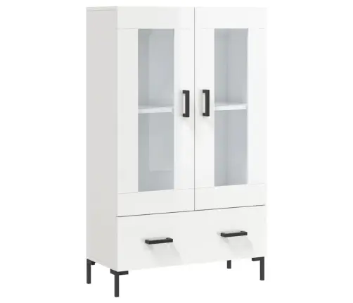 Augstais Skapis, Spīdīgi Balts, 69,5X31X115Cm Inženierijas Koks Vidaxl