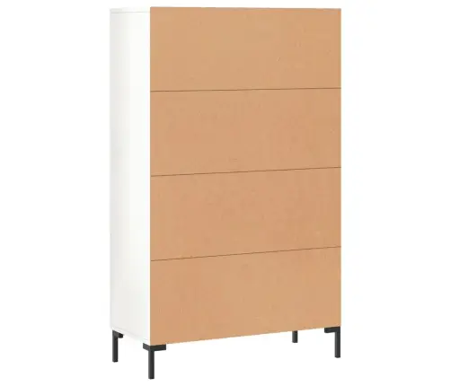 Augstais Skapis, Spīdīgi Balts, 69,5X31X115Cm Inženierijas Koks Vidaxl